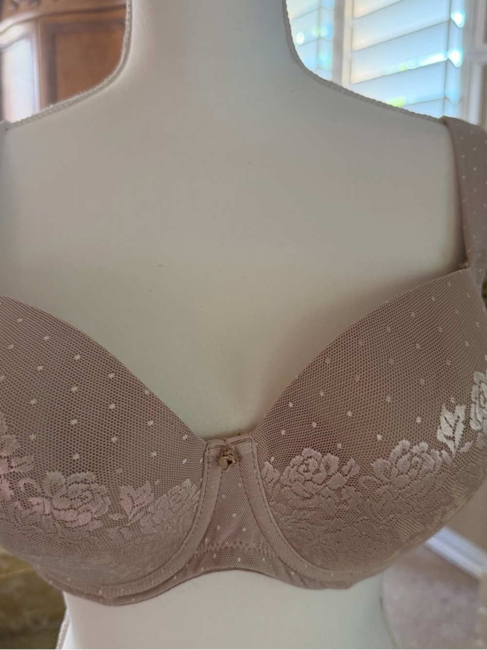 Soma Lace Underwire Bra in Dusty Rose